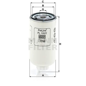 Mann PL100/2 Yakıt Filtresi
