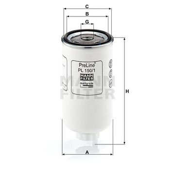 Mann PL150/1 Yakıt Filtresi