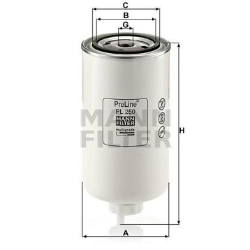 Mann PL250 Yakıt Filtresi