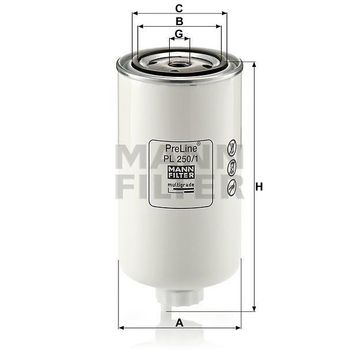 Mann PL250/1 Yakıt Filtresi