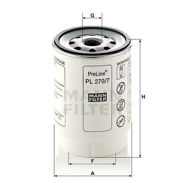 Mann PL270/7X Yakıt Filtresi
