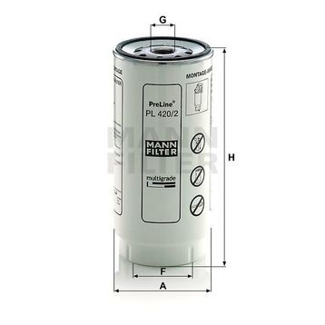 Mann PL420/2X Yakıt Filtresi