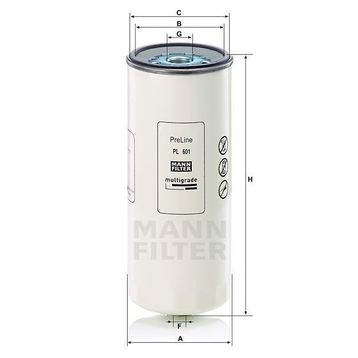 Mann PL601 Yakıt Filtresi