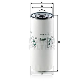 Mann W11102/35 Yağ Filtresi