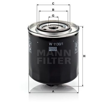 Mann W1130/1 Yağ Filtresi