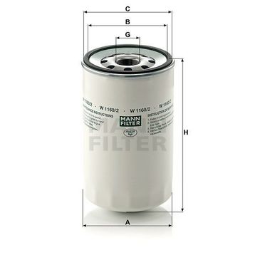 Mann W1160/2 Yağ Filtresi