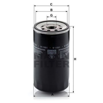 Mann W1168/1 Yağ Filtresi