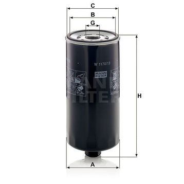 Mann W1170/13 Yağ Filtresi