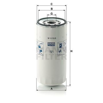 Mann W1170/9 Yağ Filtresi