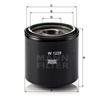 Mann W1228 Yağ Filtresi