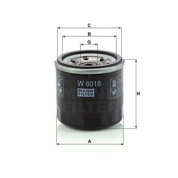 Mann W6018 Yağ Filtresi