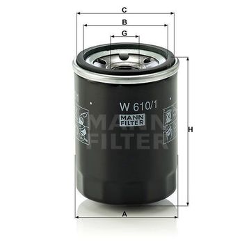 Mann W610/1 Yağ Filtresi