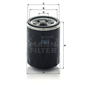 Mann W610/2 Yağ Filtresi