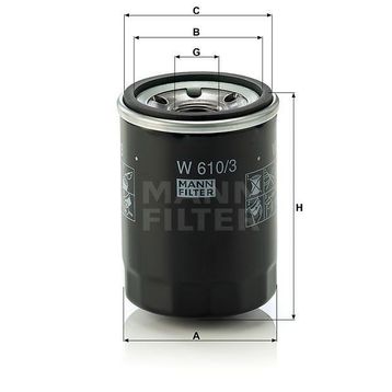 Mann W610/3 Yağ Filtresi