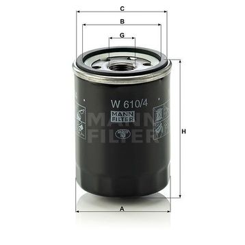 Mann W610/4 Yağ Filtresi