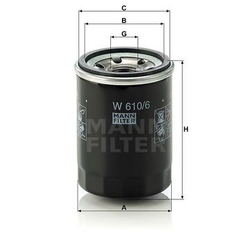 Mann W610/6 Yağ Filtresi