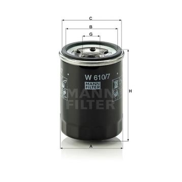 Mann W610/7 Yağ Filtresi