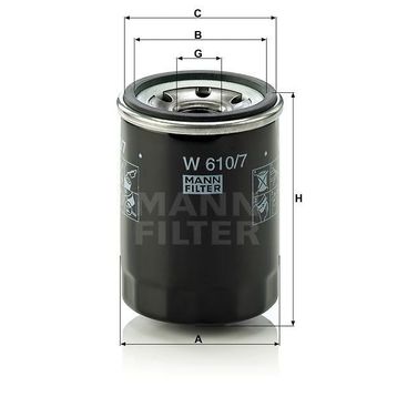 Mann W610/7 Yağ Filtresi