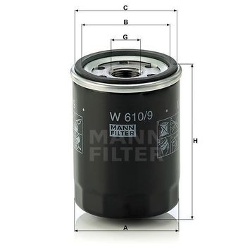 Mann W610/9 Yağ Filtresi