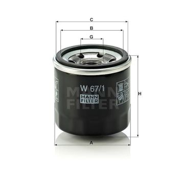 Mann W67/1 Yağ Filtresi