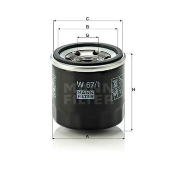 Mann W67/1 Yağ Filtresi