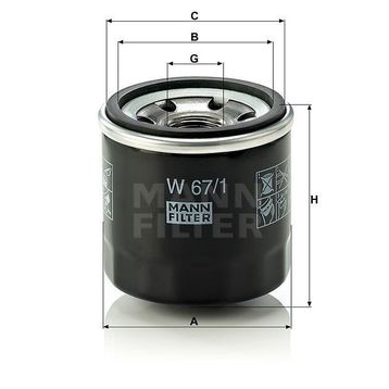 Mann W67/1 Yağ Filtresi