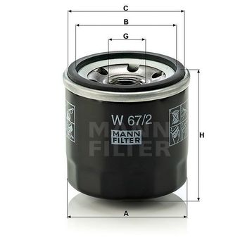 Mann W67/2 Yağ Filtresi