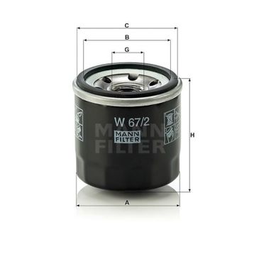Mann W67/2 Yağ Filtresi