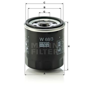 Mann W68/3 Yağ Filtresi