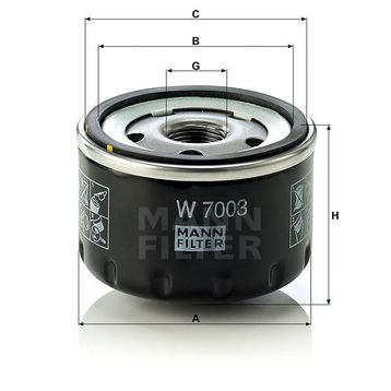 Mann W7003 Yağ Filtresi