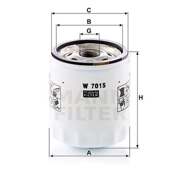 Mann W7015 Yağ Filtresi