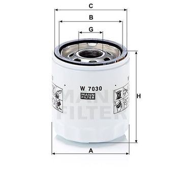 Mann W7030 Yağ Filtresi