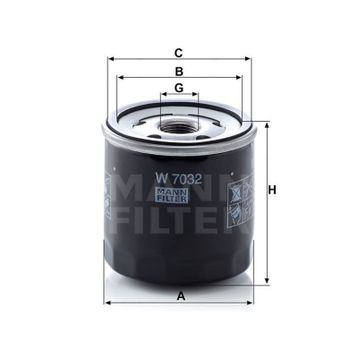 Mann W7032 Yağ Filtresi