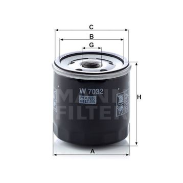 Mann W7032 Yağ Filtresi