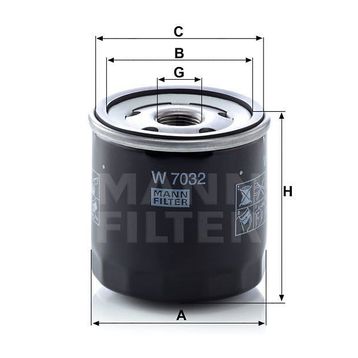 Mann W7032 Yağ Filtresi