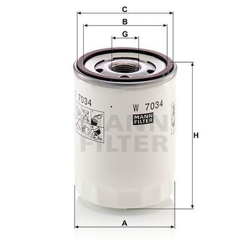 Mann W7034 Yağ Filtresi