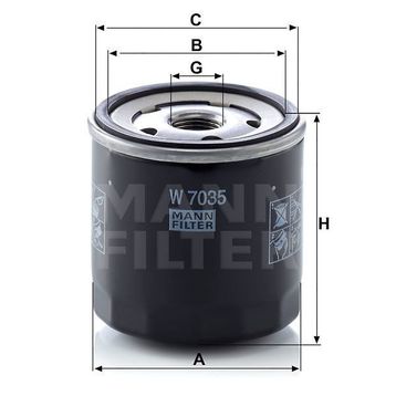 Mann W7035 Yağ Filtresi