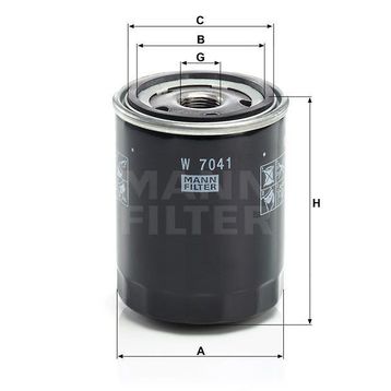 Mann W7041 Yağ Filtresi