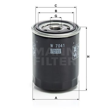 Mann W7041 Yağ Filtresi
