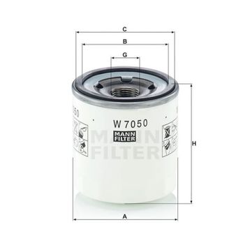 Mann W7050 Yağ Filtresi