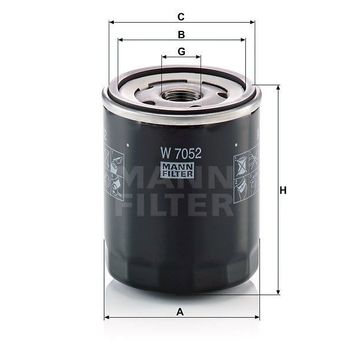 Mann W7052 Yağ Filtresi