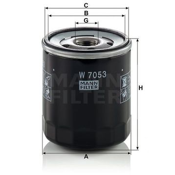 Mann W7053 Yağ Filtresi