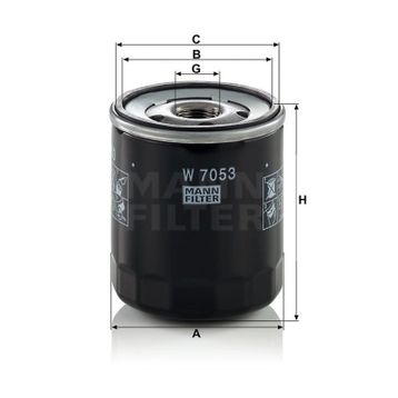 Mann W7053 Yağ Filtresi