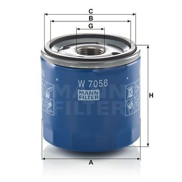 Mann W7056 Yağ Filtresi