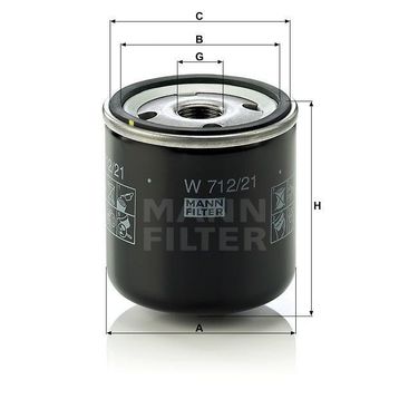 Mann W712/21 Yağ Filtresi