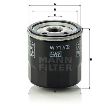 Mann W712/32 Yağ Filtresi