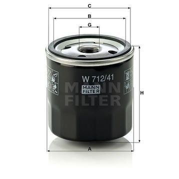 Mann W712/41 Yağ Filtresi