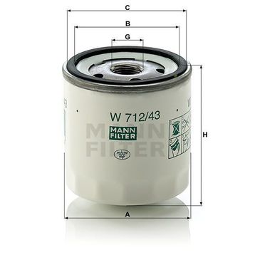 Mann W712/43 Yağ Filtresi