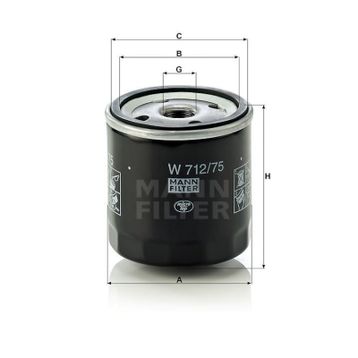 Mann W712/75 Yağ Filtresi