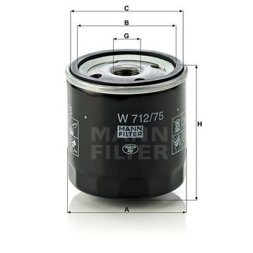 Mann W712/75 Yağ Filtresi